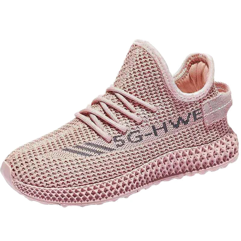 Women's Sneakers 2023 New Fashion Breathable Trainers Comfortable Sneakers Women Mesh Fabric Lace Up Female Footwear Women Shoes