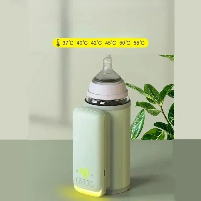 Rechargeable Baby Bottle Warmer 6Heat Level Multifunction Breast Milk Warmer Accurate Temperature Control Baby Bottle Heat