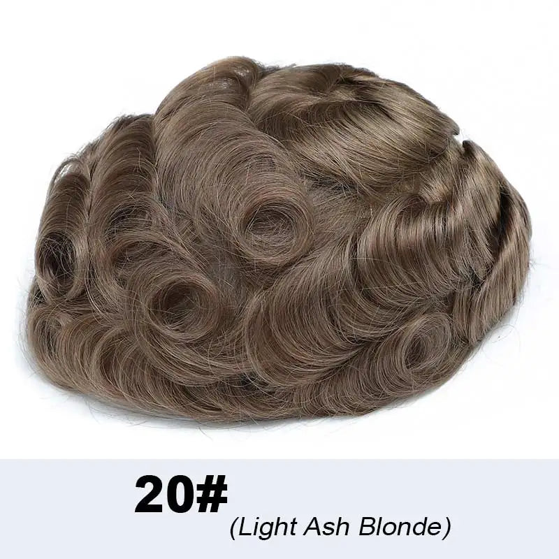 100% Density Full Lace Male Hair Prosthesis Swiss Thin Lace Men's Wig Natural Hairline Human Hair Man Hair System Wigs For Men