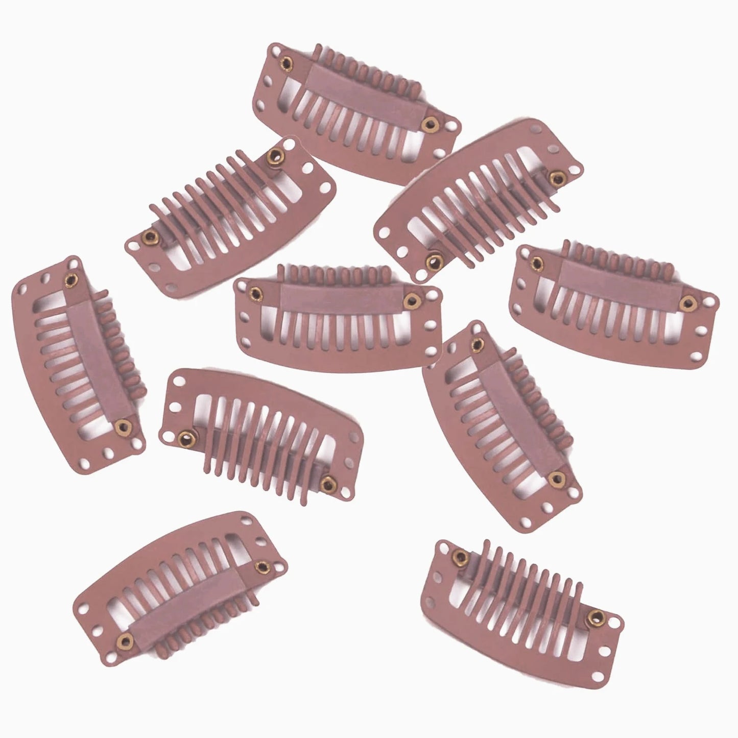 10/20/50 Pcs Hair Extensions Clips 9-Teeth Wig Comb Clips Snap Hair Extension Accessories Tool 32mm
