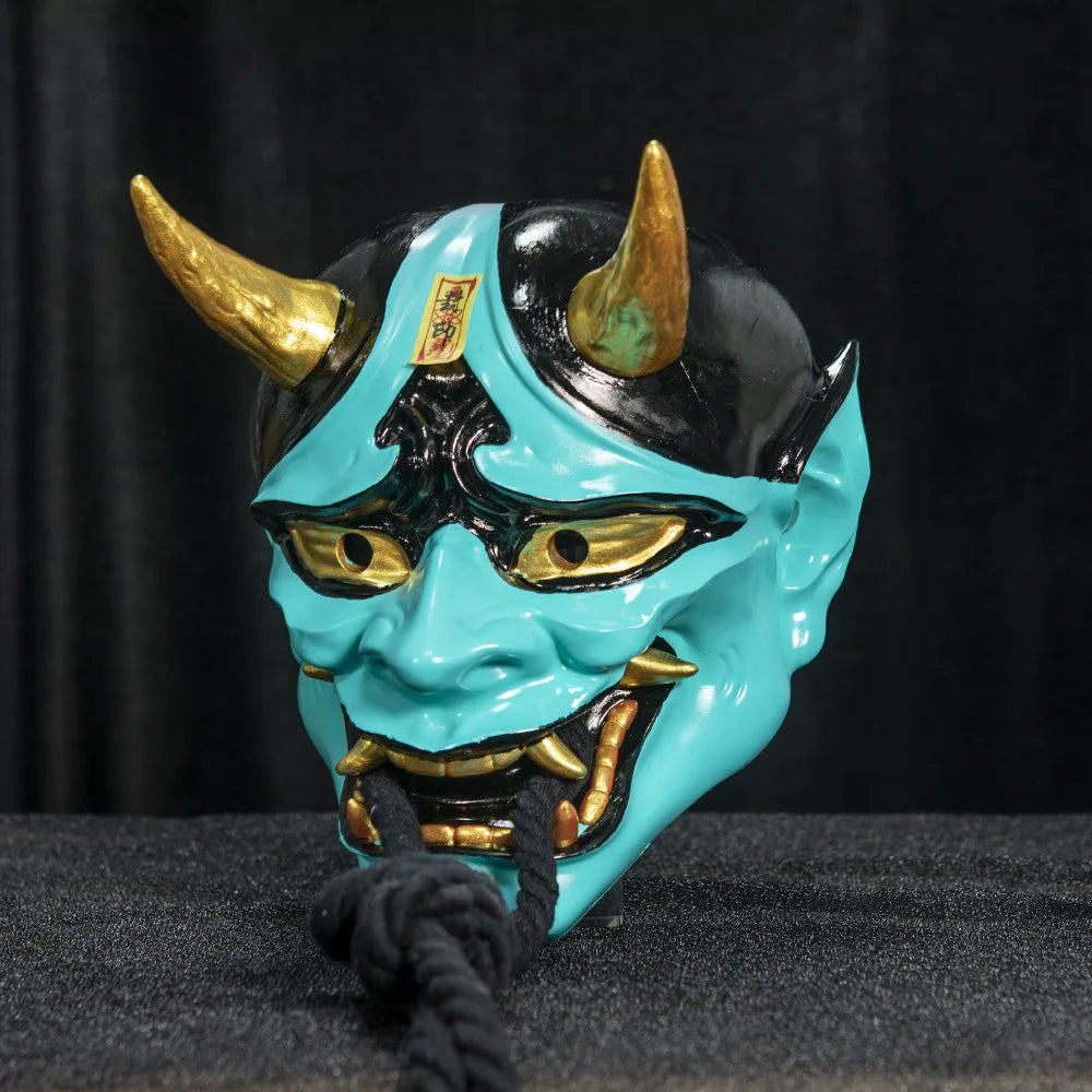 Halloween Prajna Mask Horror Mask Cosplay Costumes Japanese Demon Ghost Mask Party Carnival Comic-Con Masquerade Props Gift