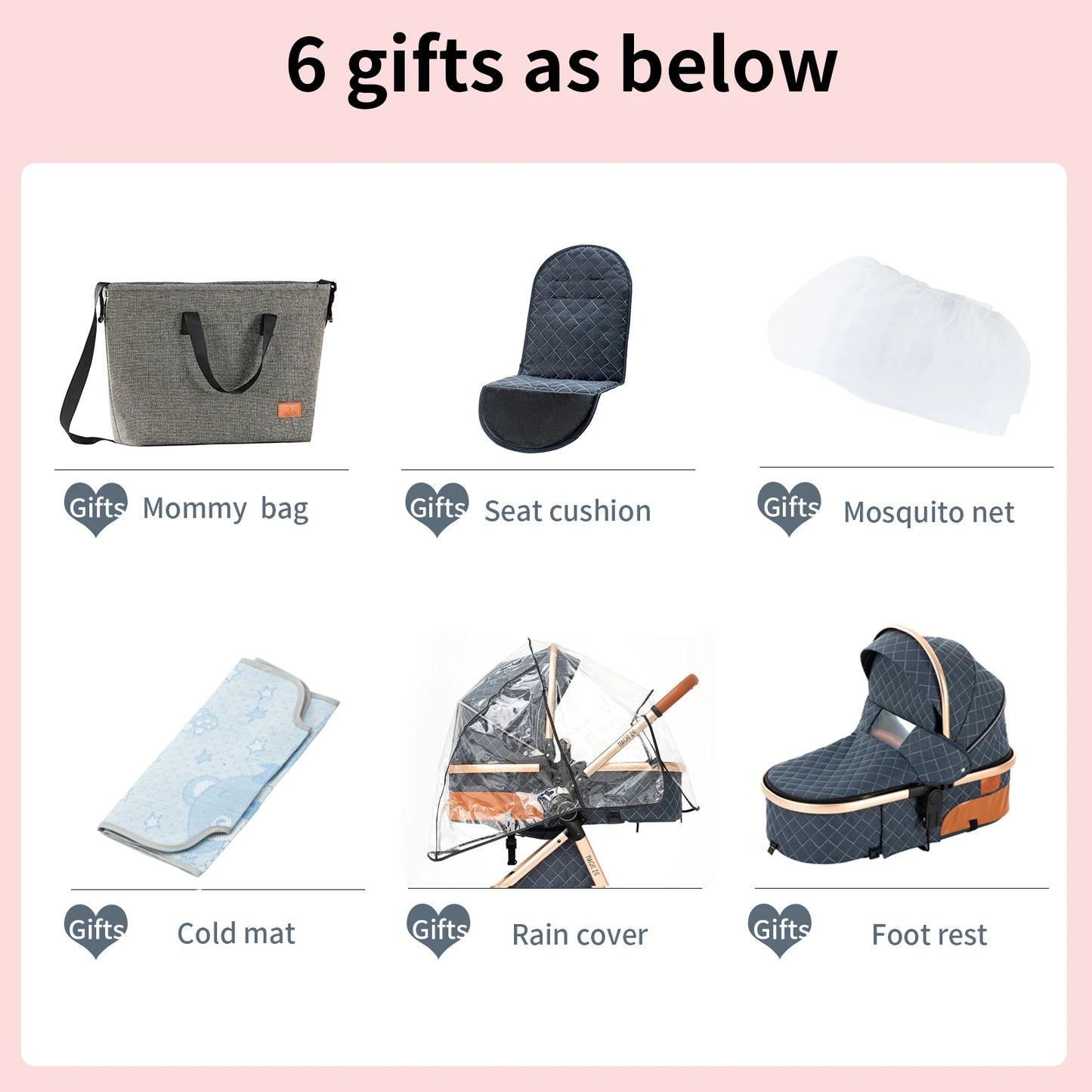 Baby stroller 3 in 1 for newborn Lightweight baby stroller cars for child car seat compact baby stroller foldable baby stroller