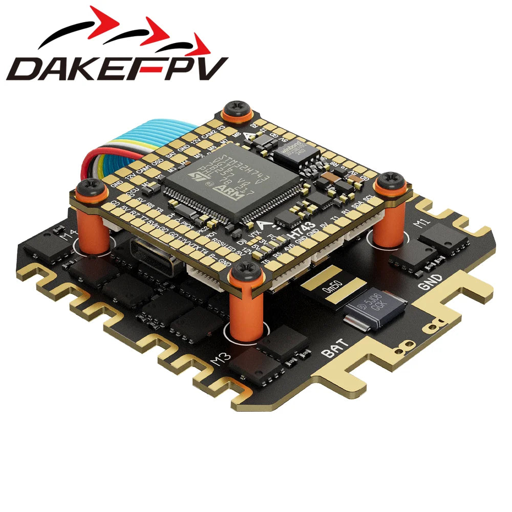 DAKEFPV H743 12S 120A stack ICM42688P H743 flight control FC Flight controller FPV stack for MARK4 13inch FPV Drone frame