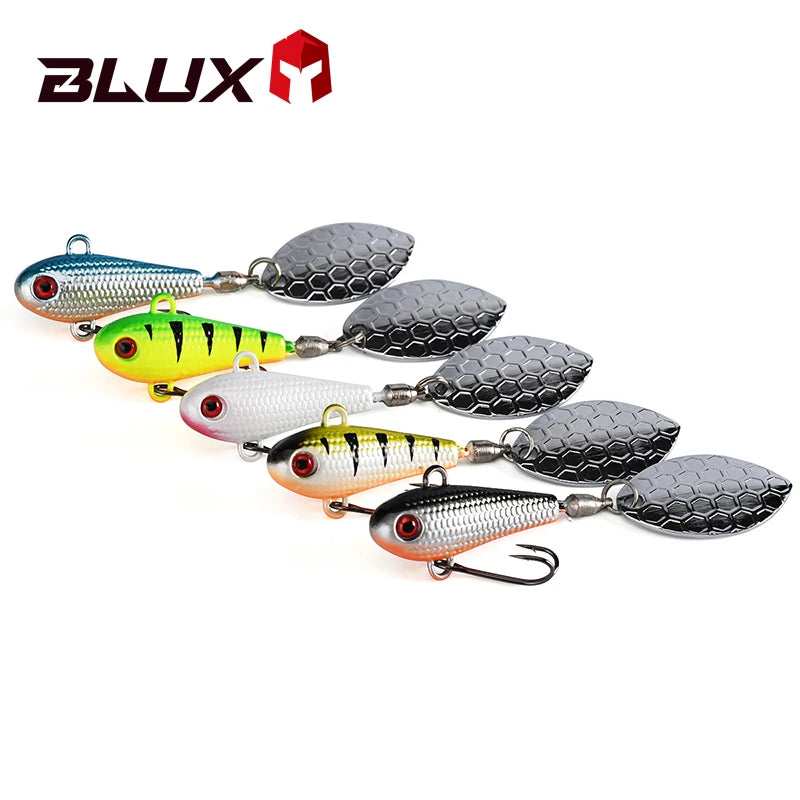 BLUX 5pcs/lot SPINTAIL Fishing Lure 4.5g 7g 11g 14g 19g Spinner Metal Vib Casting Jig Spoon Bait Freshwater Bass Tackle