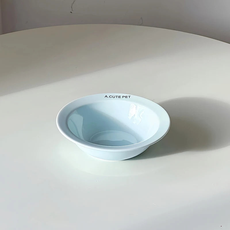 【E】Ceramic Pet Cat Bowl Pet Drinking Water Feeding Bowl Ceramics Cat Food Dog Food Utensils Cat Dog Pet Supplies Accessories