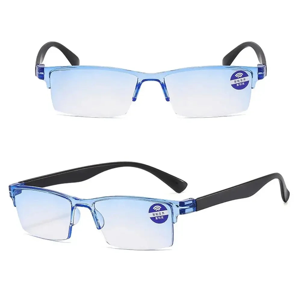Smart Automatic Zoom Reading Glasses Ultralight Rimless Anti Blue-ray Radiation Protection Optical Blue Light Glasses Unisex