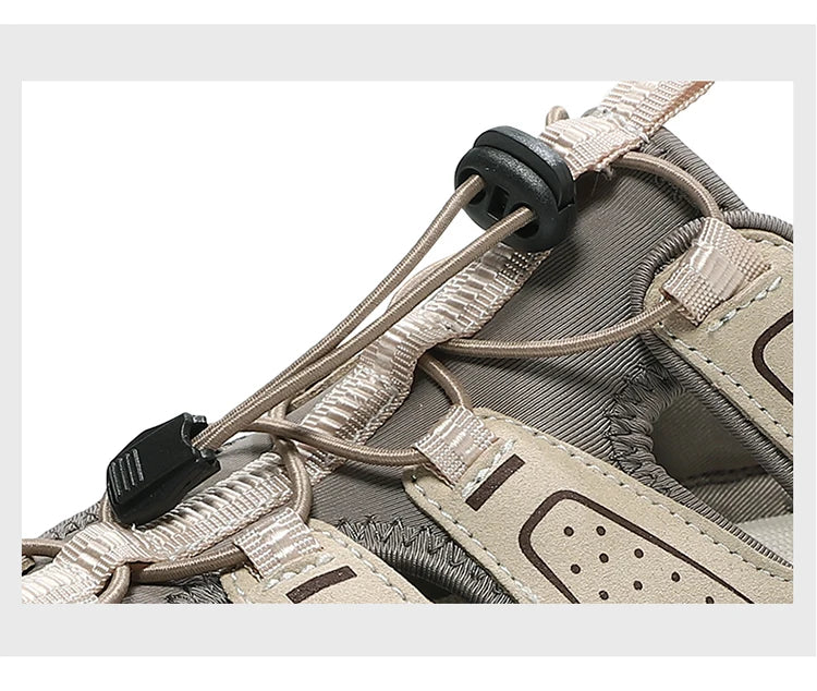 Outdoor Men's Leather Sandals Non-slip Men's Casual Sneakers Comfortable Beach Sandals Summer Men's Breathable Wading Shoes