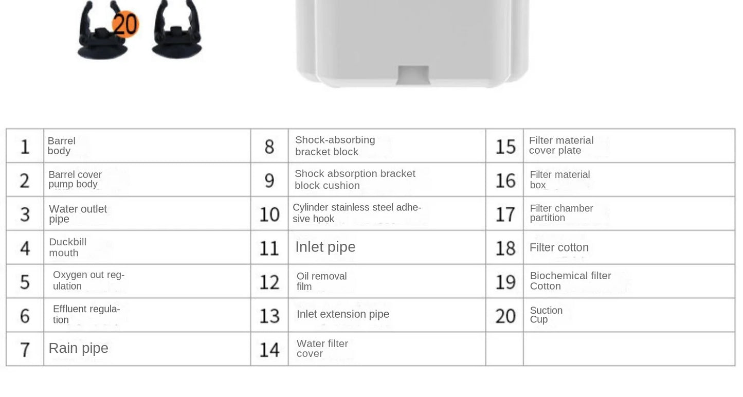 220V SOBO fish tank filter wall-mounted filter barrel three-in-one external filter small grass tank external circulation pump