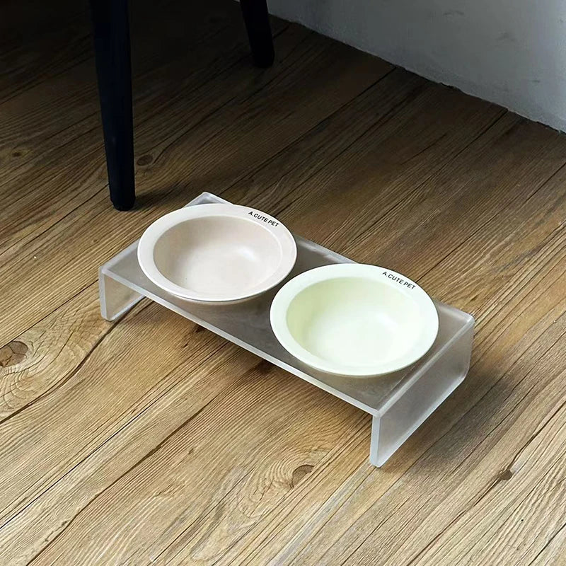 【E】Ceramic Pet Cat Bowl Pet Drinking Water Feeding Bowl Ceramics Cat Food Dog Food Utensils Cat Dog Pet Supplies Accessories