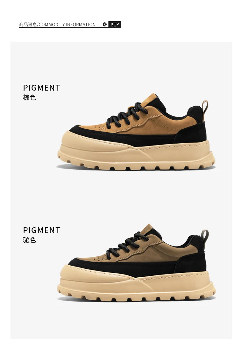 Loafers Casual Sneaker Thick Bottom Men's Sneakers Fashion Sports and Leisure Wear-resistant Shoes for Men Soft and Comfortable