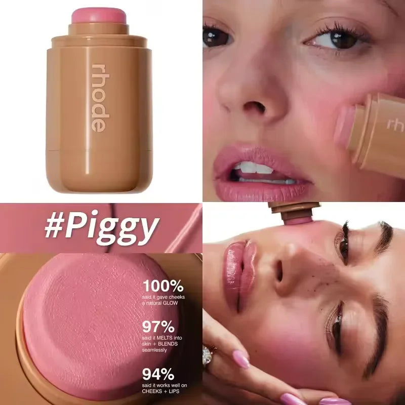 Rhode Skin Pocket Blush Stick Lip Cheek Hydrating Stick Natural Rouge Powder Blusher Cream Lipstick Cheek Teacup Candy Color