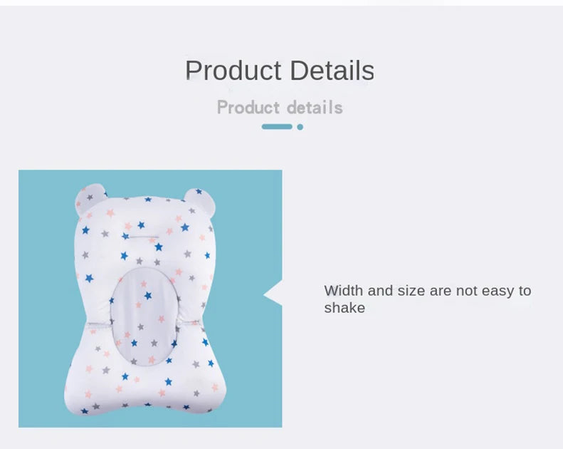 Baby Bathtub Pad Infant Ajustable Bath Support Seat Mat Cushion Newborn Comfortable Floating Security Water Pad Foldable