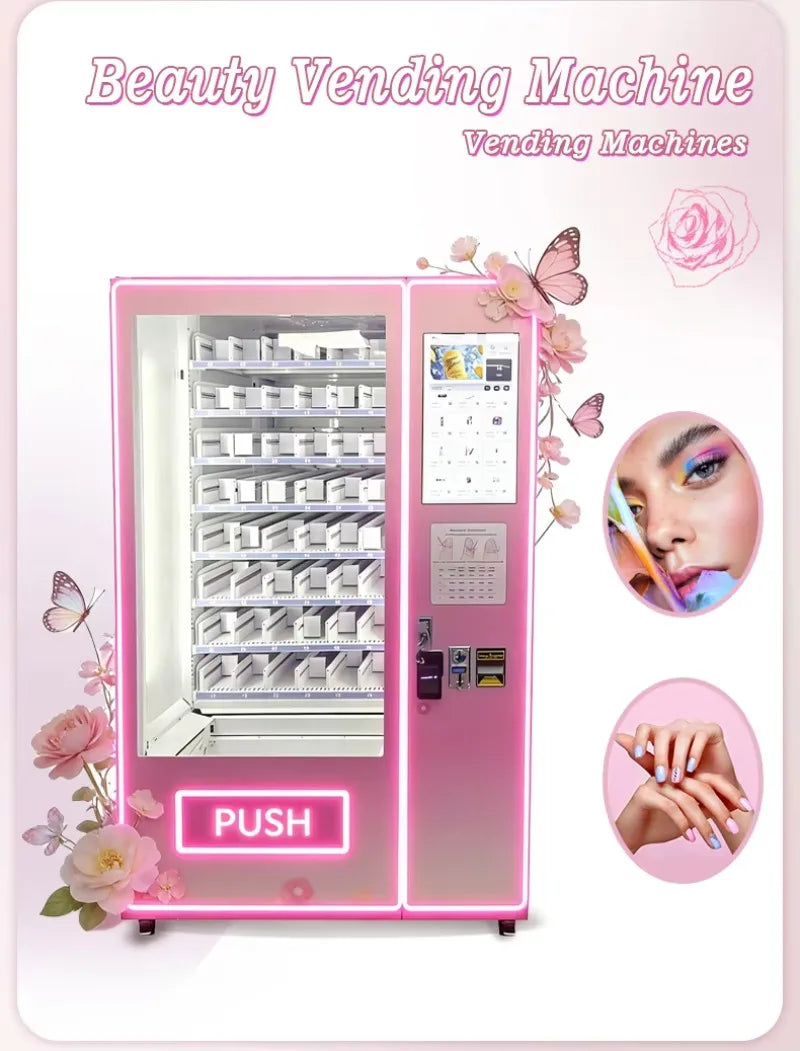 Automatic Makeup Dispenser Machine with LED Display, Smart Beauty Vending Solution for Stores and Public Locations