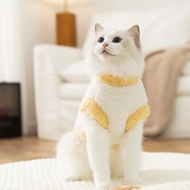 Winter Dog Clothes Fleece Dog Coat Solid Puppy Hoodies Chihuahua Sweatshirt Bichon Yorkie Clothing Dog Warm Vest Pet Pullover