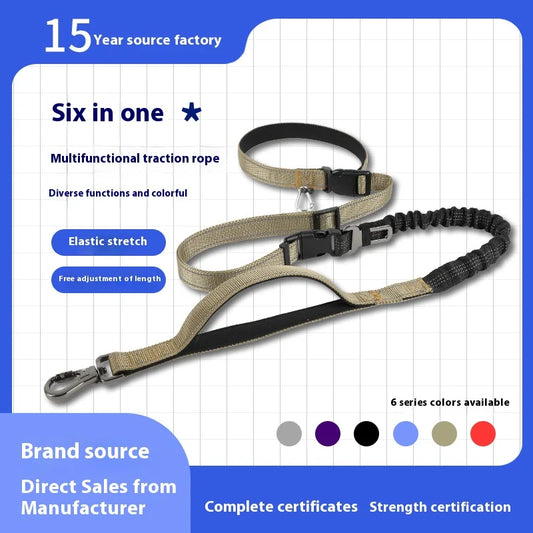 2025 NEW Cat Dog Hands-Free Leash Outdoor Sports Running Reflective Elastic Dog Walking Leash Chain Adjustable Pet Supplies