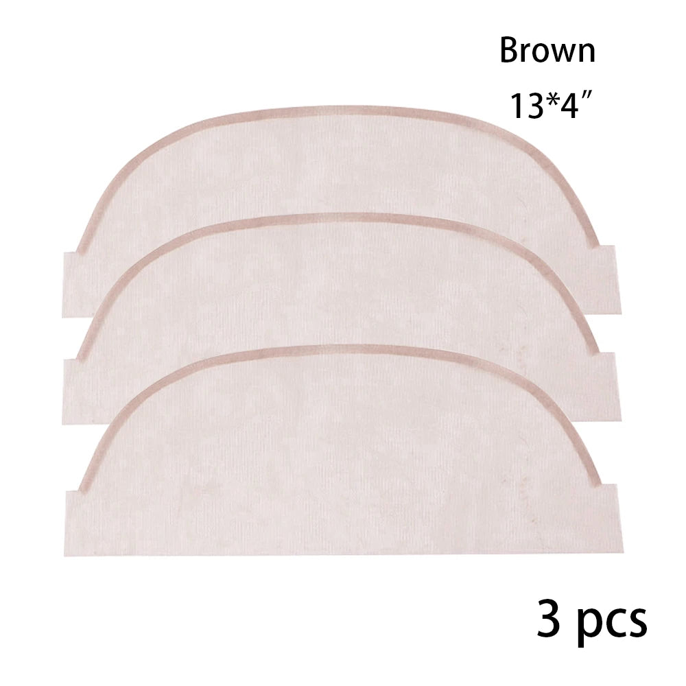 Plussign Transparent Brown Swiss Lace Hairnets 2*4 2*6 4*4 5*5 13*4 13*6 Base Hair Net For Making Lace Frontl Closure 3Pcs