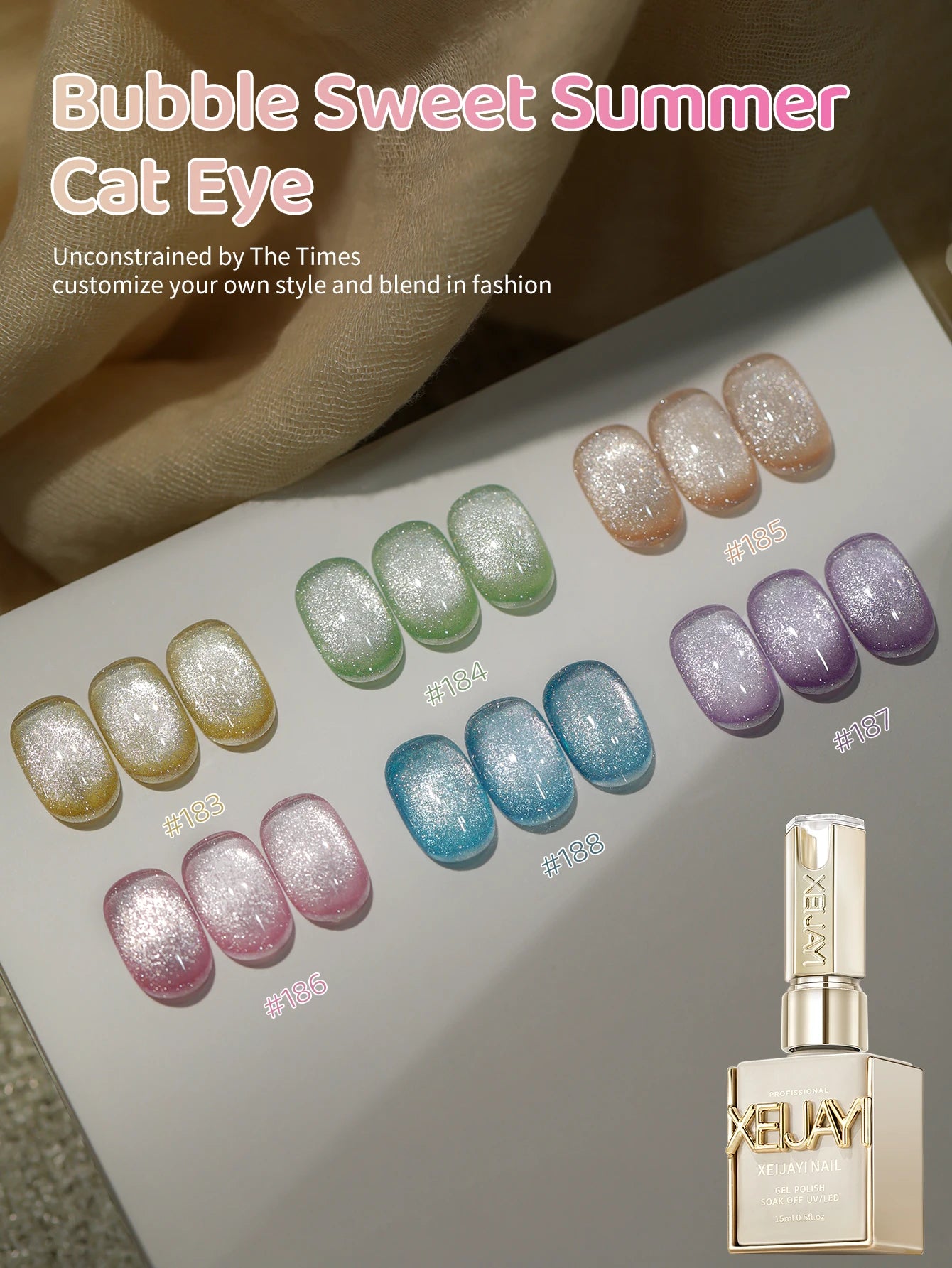 6 Colors 15ml Gel Nail Polish Soaking UV LED Nail Gel Female Nail Art Tools Fashion Nails For Home Salon Nail Art DIY