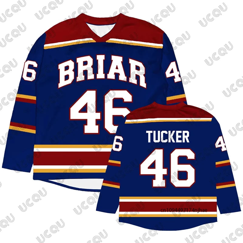 2026 Off Campus Briar University Hockey Jersey Graham 44 22 DI LAURENTIS 66 Tucker46 Men Women Long Sleeve T-shirt Sports Tops