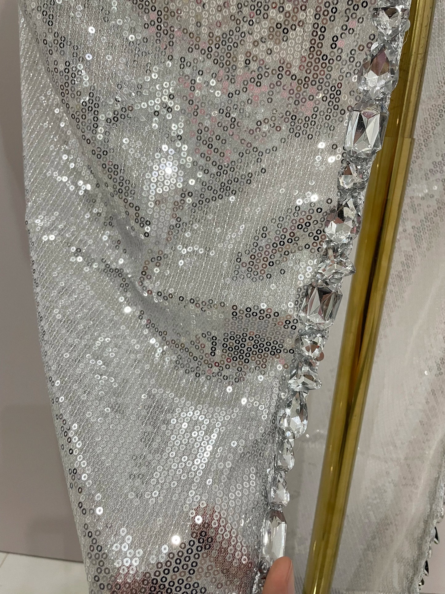 Sexy Luxury Shiny Diamond Sequins Cocktail Dress 2Pcs Set 2025New Women Evening Celebrate Birthday Party Nightclub Stage costume