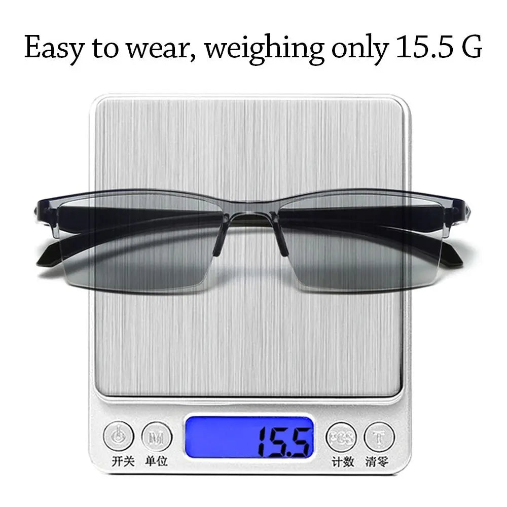 New Anti Blue Ray Reading Glasses Smart Automatic Zoom Reading Glasses Autofocus Power +1.0(100) ~ +7.0(700) Half-Rim Unisex