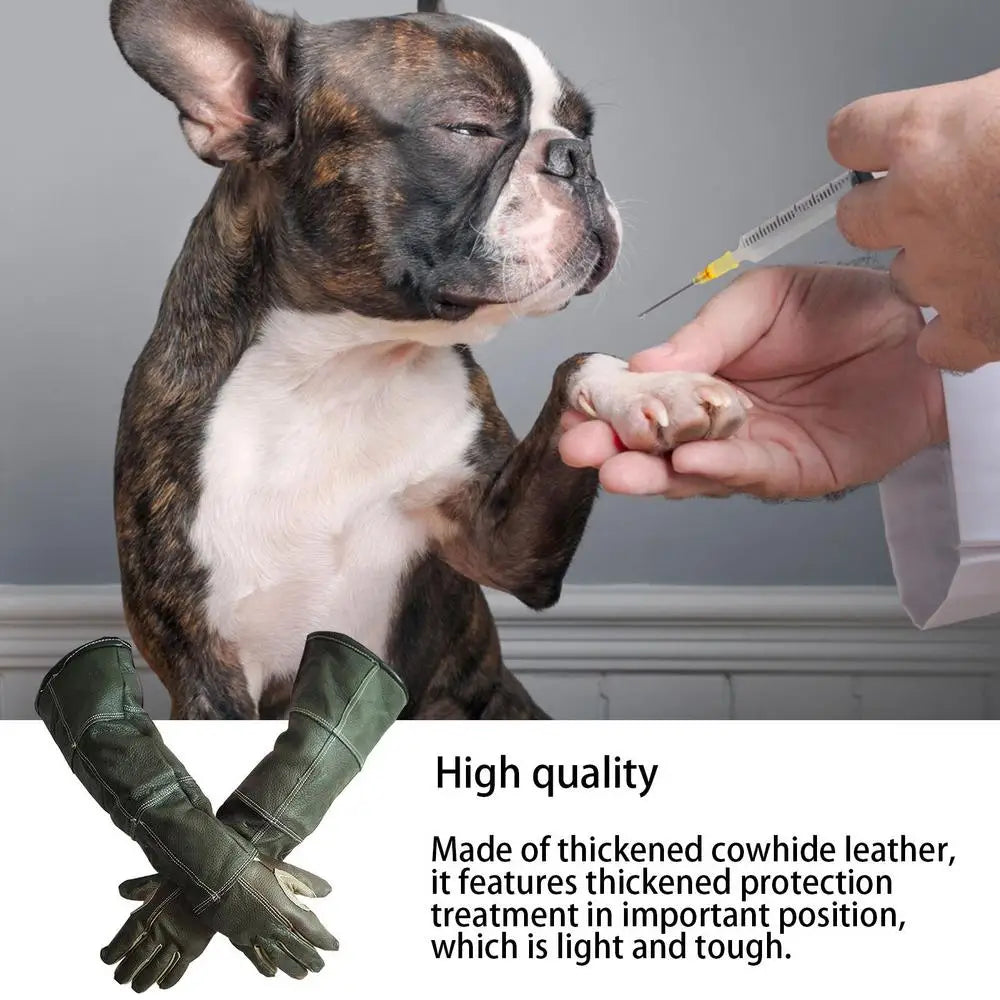 New Pet Gloves Leather Antigrasping Anti Bite Protective Gloves For Cat Dog Gardening Work Gloves Pets Training Feeding Gloves