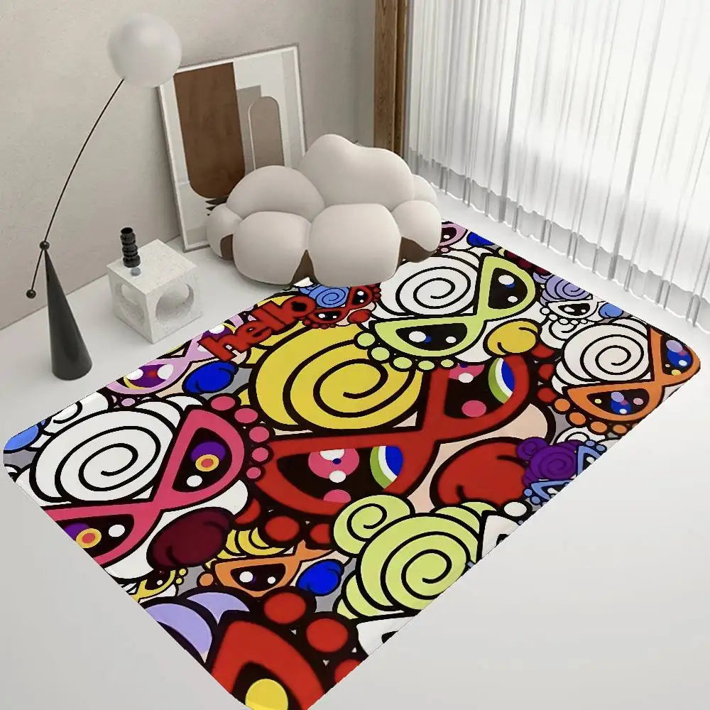 Japan Fashion H-Hysteric M-MiniS Floor Mat Non-Slip Laundry Room Mat Laundry Decor Balcony Child Living Room Bedside Mats