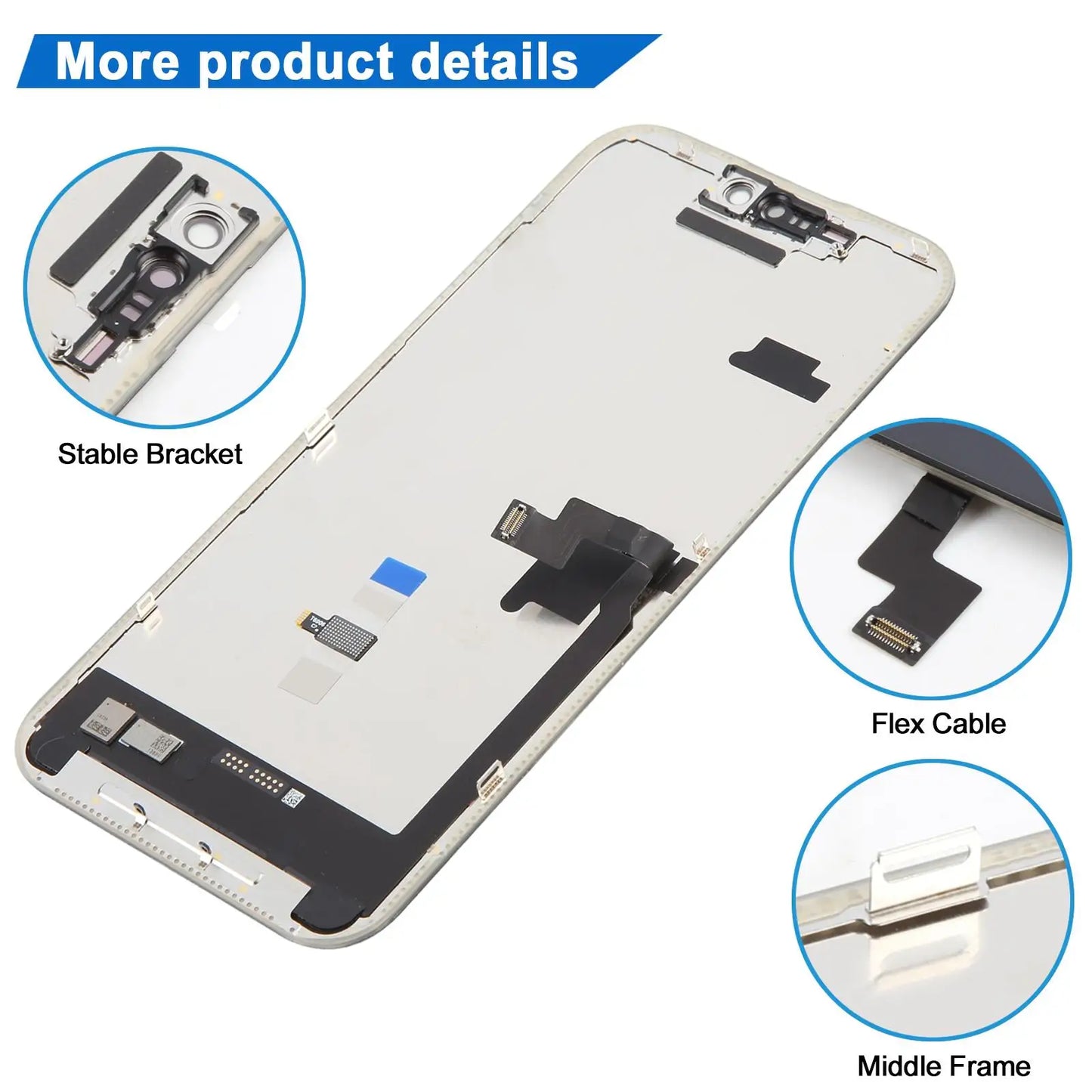 Original JK Brand SOFT OLED Screen  Replacement  LCD Displayfor iPhone 16 Pro Max