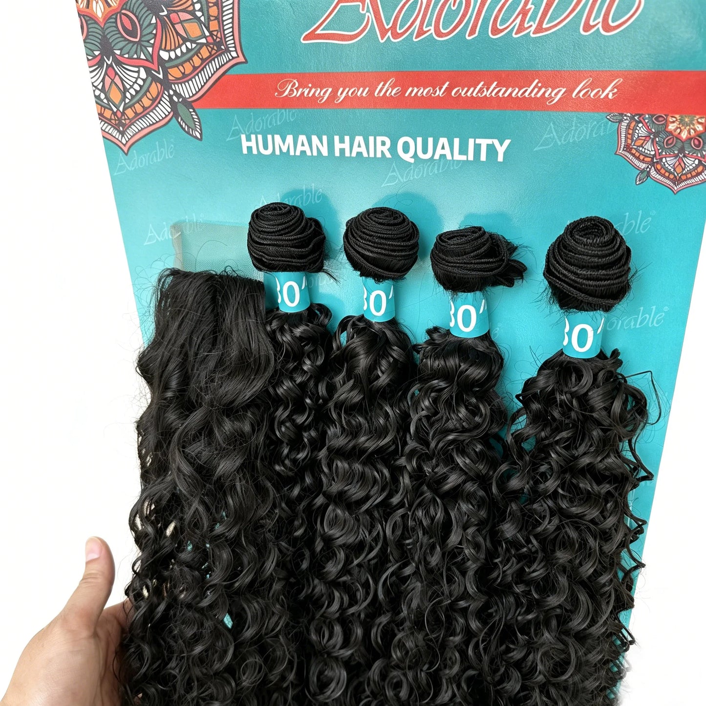 Sexy Curly Short Bob HD Lace Front Synthetic Hair Piece 4 Bundles + 1 Frontal Clip In Heat Resistant High Temp Fiber For Black W