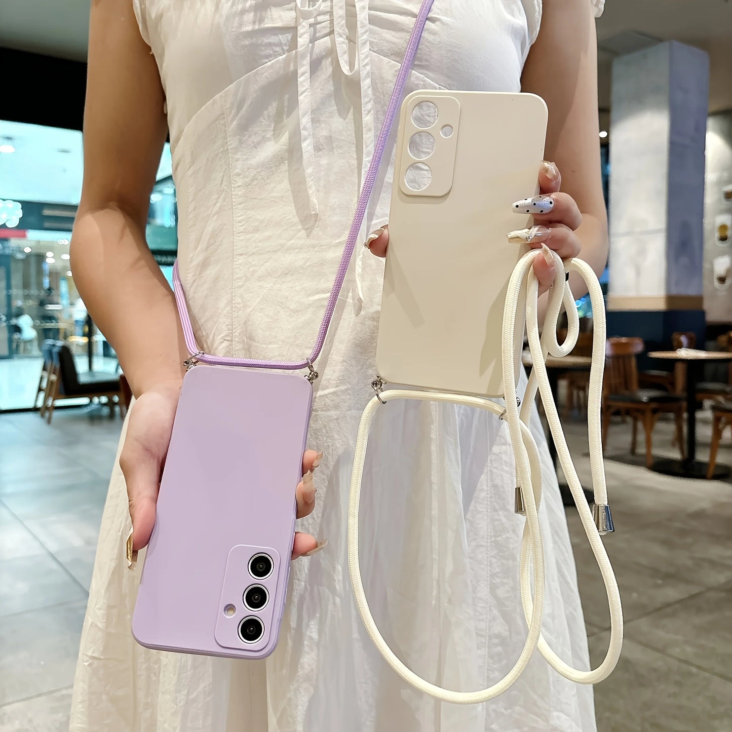 Best-selling metal buckle matte solid color crossbody strap phone case for SamsungS26 S25 S24 S23 S22 S21 PIus UItra FE EdgeAnti