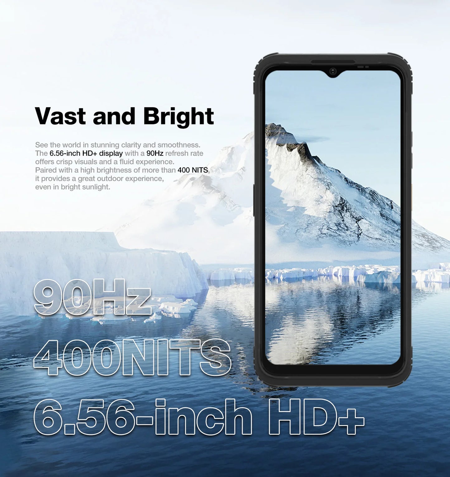 AGM H MAX Rugged Smartphone 8+256GB 10000mAh Battery  HD+ Display 3 Card Slot NFC OTG Reverse Charge Waterproof