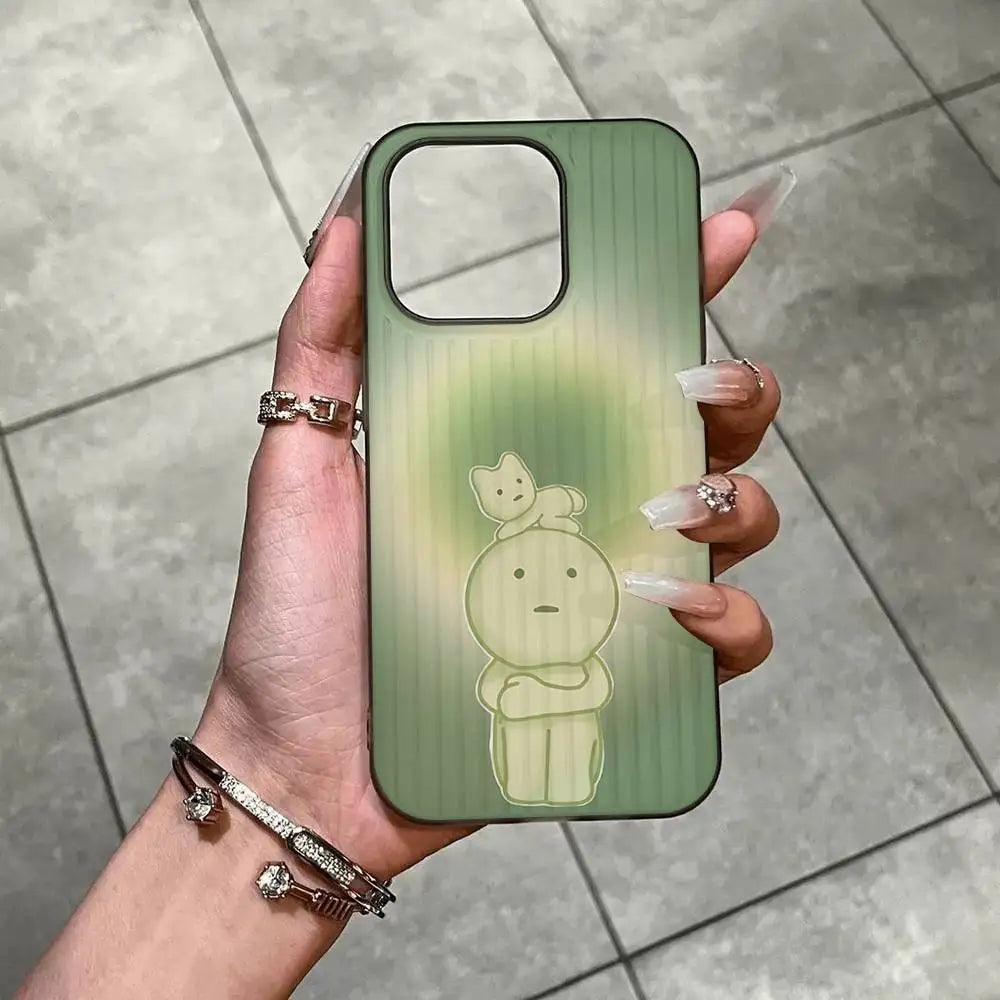 Cute S-Smiski Phone Case For IPhone 17 16 15 14 Plus 11 12 13 Pro Max Shockproof Protection Soft Back Cover