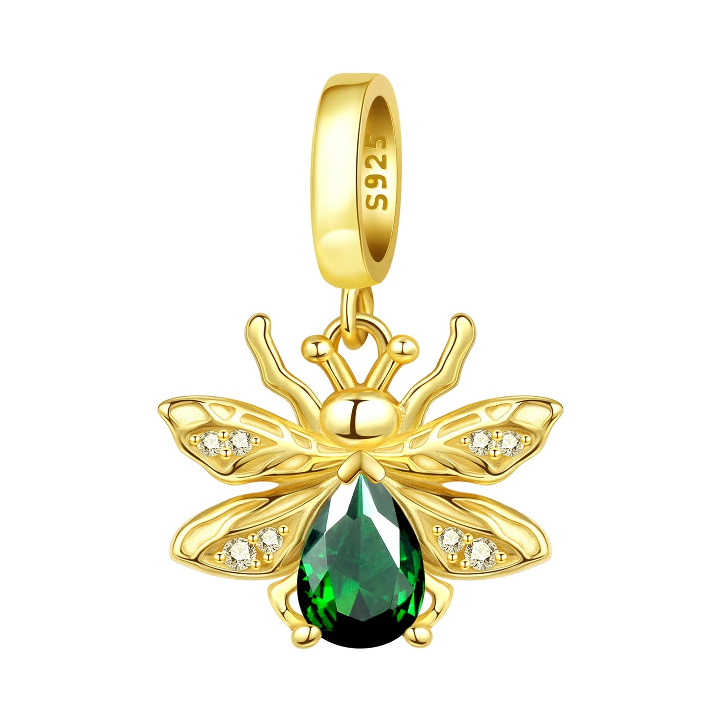 925 Sterling Silver Plated Bee Sunflower Butterfly Charm Pendant Fine Jewelry Women DIY Bracelet Necklace Birthday Party Gift