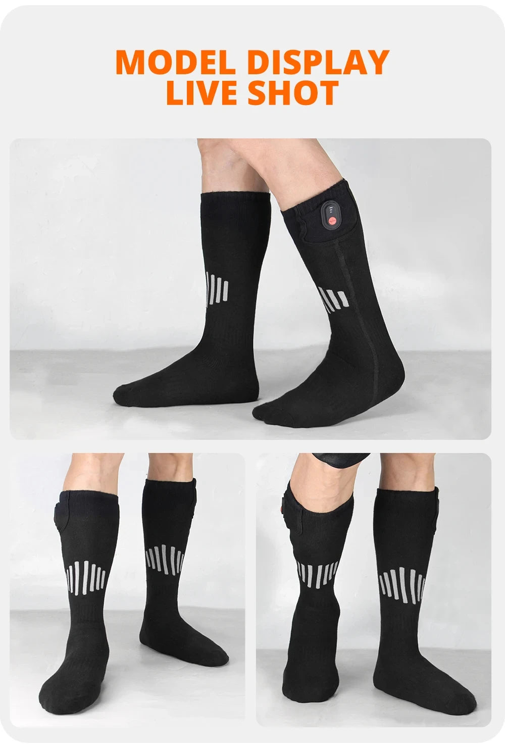 Winter Heated Socks Battery Case Thermal Socks Men's Women's Heating Foot Warmer Electric Socks Warm Sock Cycling Ski
