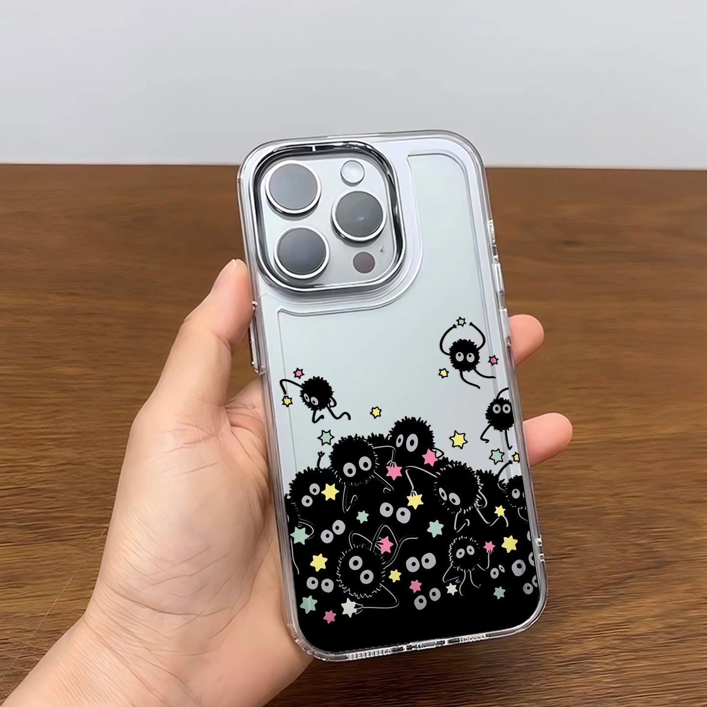 Lovely Black Monster Soot Sprites Phone Case For iPhone 17 16e 16 15 14 13 12 11mini Pro Max X XR XSMAX 8 7 Air Plus Soft Cover