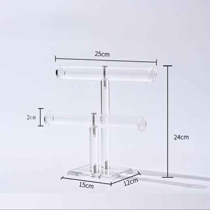 Clear Acrylic Bracelet Holder Stand Jewelry Display Organizer Shelf for Necklaces and Bracelets  Jewelry Packaging & Display
