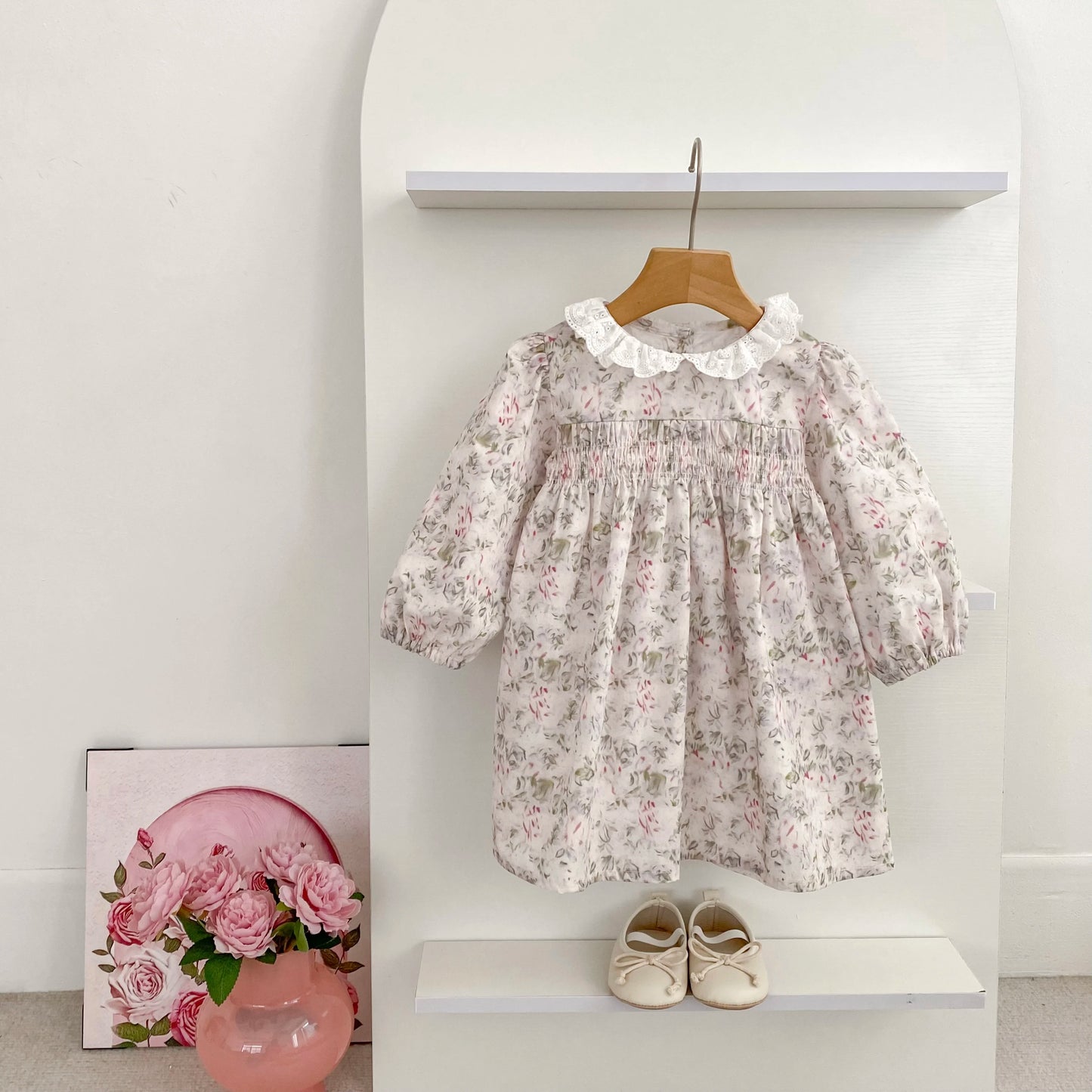 0-6Y Family Sister Matching Flower Dress Newborn Baby Girl Jumpsuit Sisters Clothes Princes Cotton Baby Dress Autumn Baby Dress