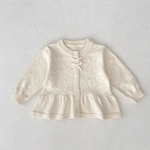 2025 New Autumn 0-3Yrs Newborn Baby Girls Sweater Coat Infant Baby Girls Knitting Cardigan Sweater Long Sleeve Cardigan Coat
