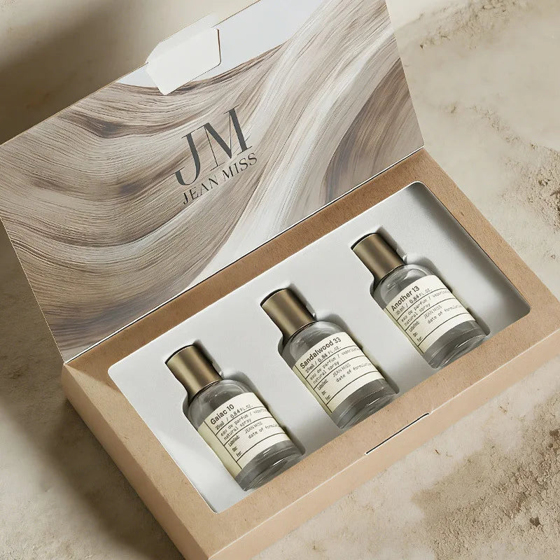 Mini Perfume Gift Set 3pcs X 25ml Warm Sandalwood Woody Earthy Fragrance Long Lasting Unisex Cologne Fresh Fruit Eau De Toilette