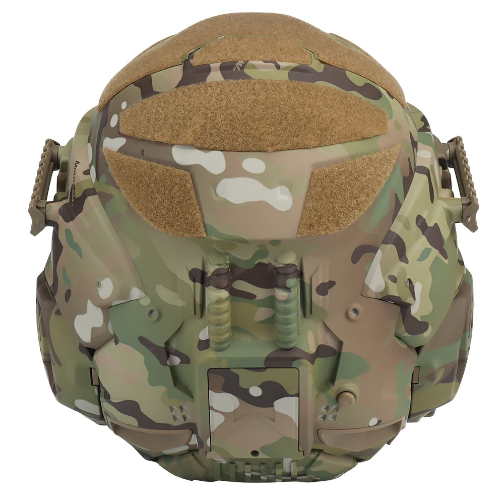 Militar Helmet FAST Helmet Built-in Communication Headset Anti-fog Fan W-Ronin Assault Helmet Detachable Mask Replacement Lens