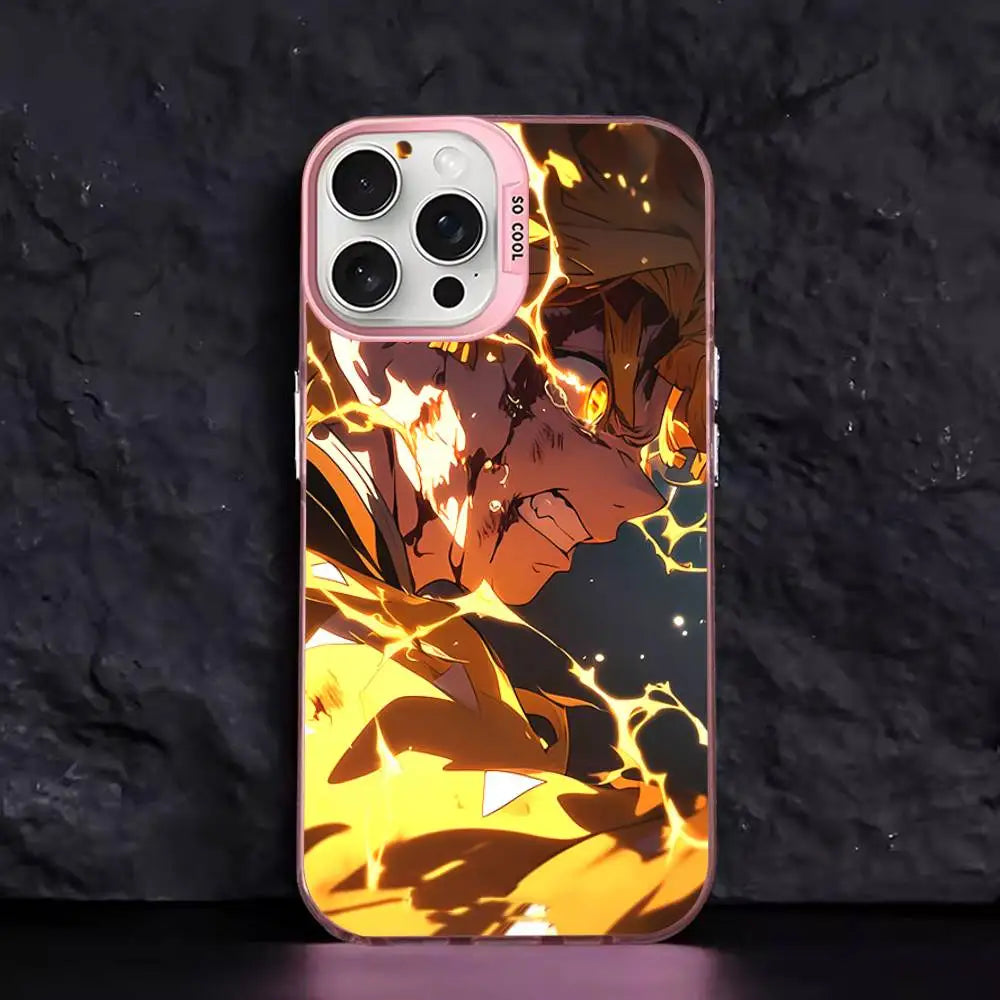 D-Demon Zenitsu S-Slayer Phone Cases For iPhone 17 16e 15 14 13 12 11 Plus Pro Max ProMax Colorful Covers