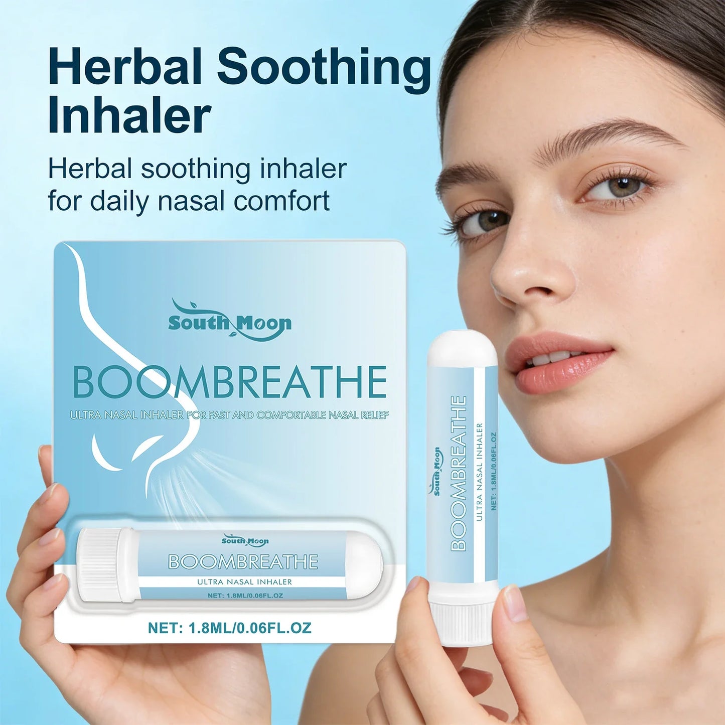Herbal Soothing Inhaler Cleaning Nasal Improve Discomfort Gentle and Non-irritating Nasal Inhaler Long-Lasting Refreshing