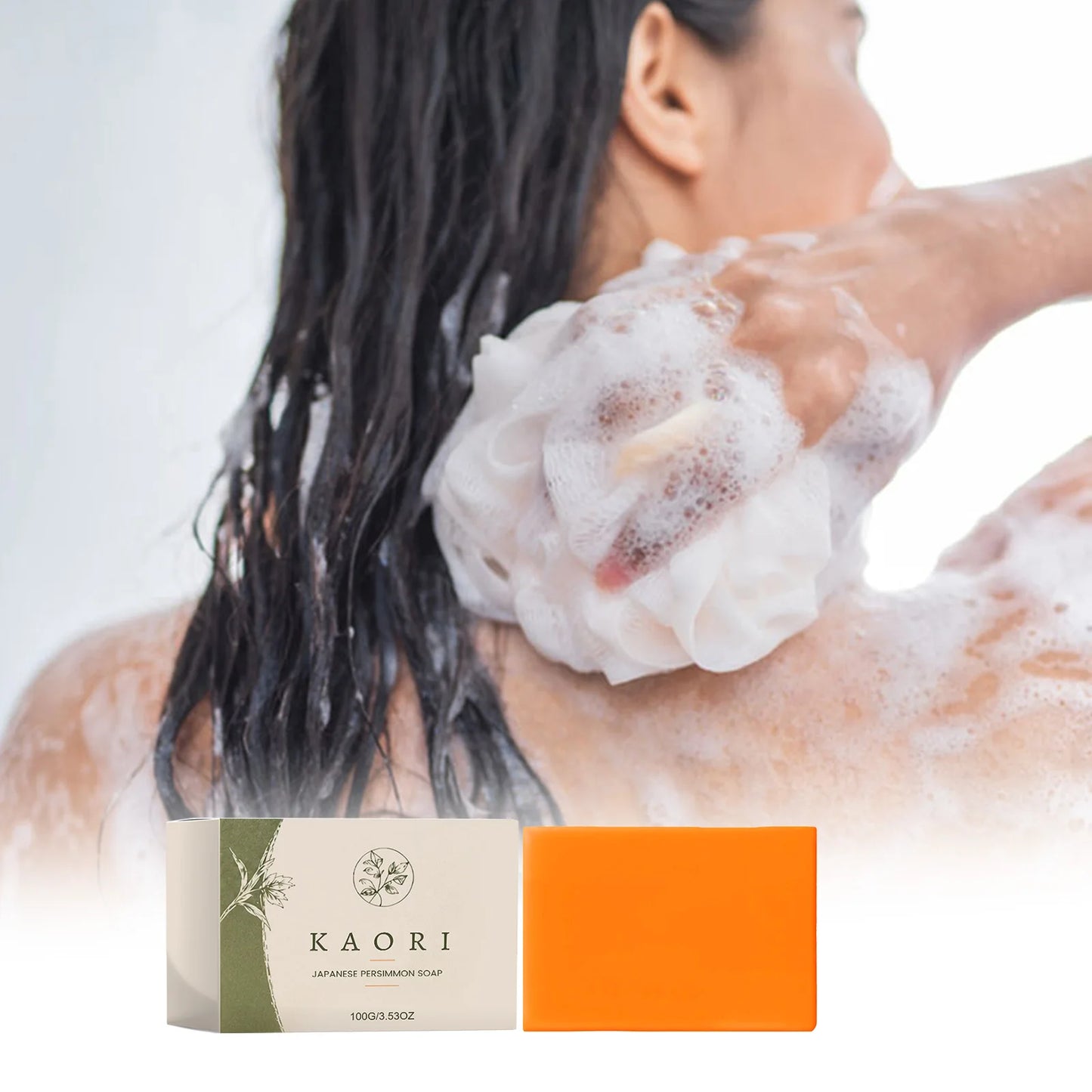 Persimmon Body Cleansing Soap For Body Odor Removal Long-Lasting Oil Control Fresh Natural Fruit Aroma Foaming Body Bath Soap
