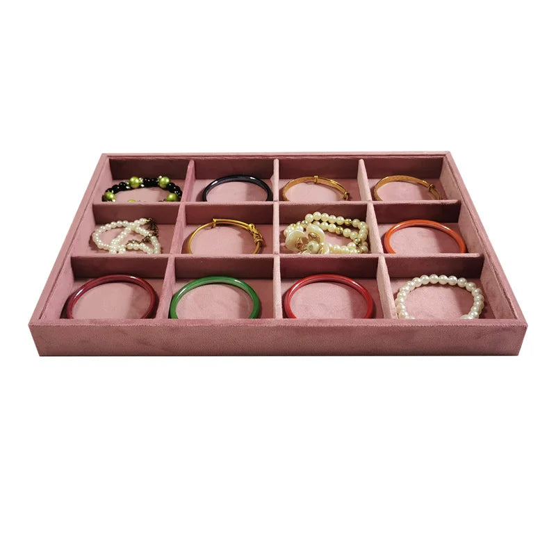 Large capacity jewelry display tray 35*24cm ring earring necklace storage holder Personal jewelry collection decoration tray