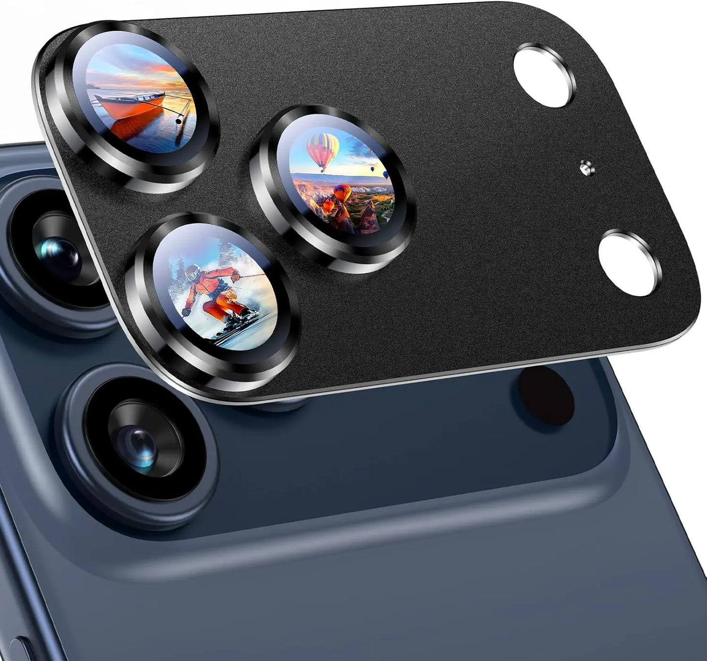 For IPhone 17 Pro Max Camera Lens Protector [Strong Adsorption][Case-Friendly] Metal Tempered Glass Ziai Camera Screen Cover