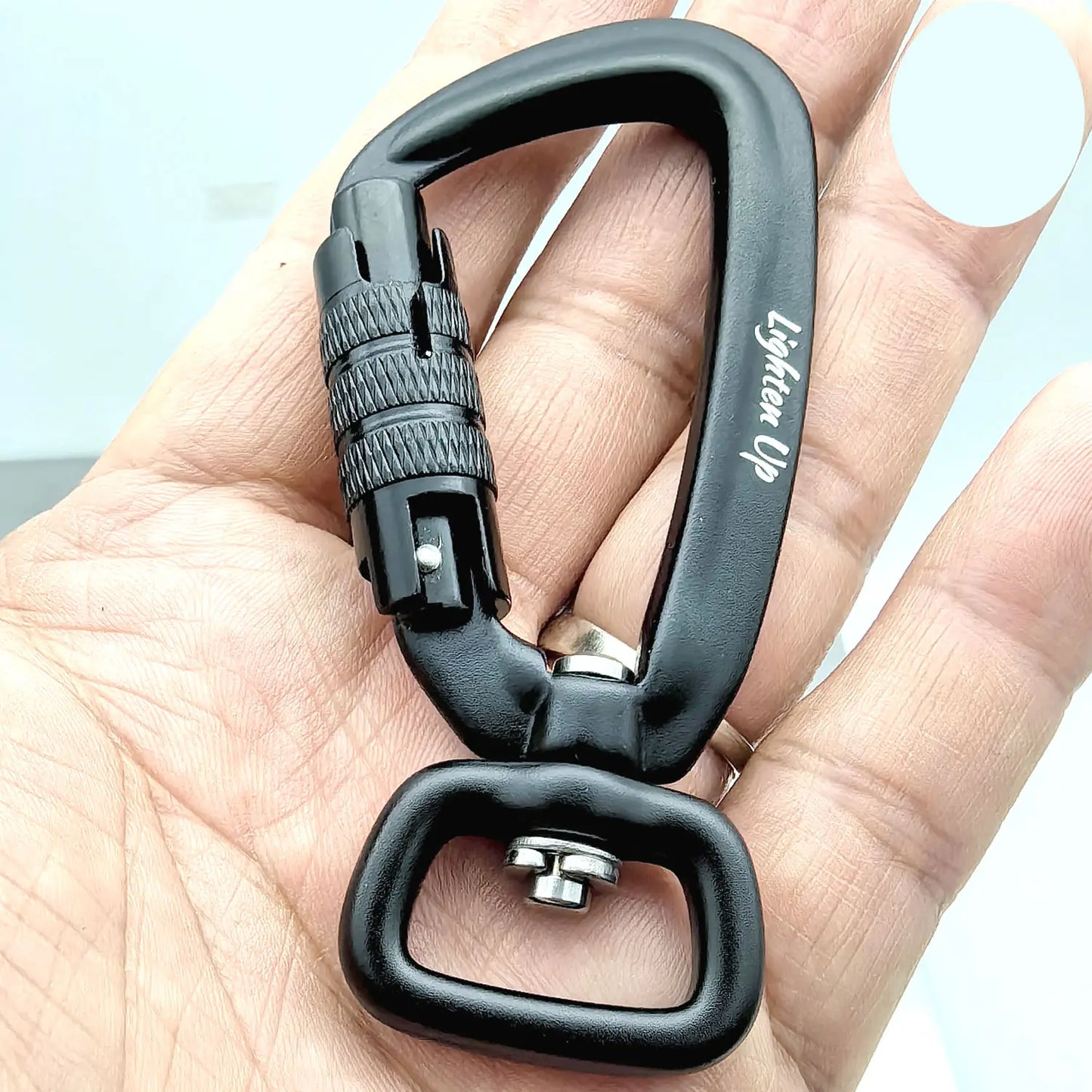 Safety Carabiner Clip Auto Locking 360 Rotational Hook 4KN Pull for Dog Leash Hammocks Backpacks Outdoor Climbing Accessories