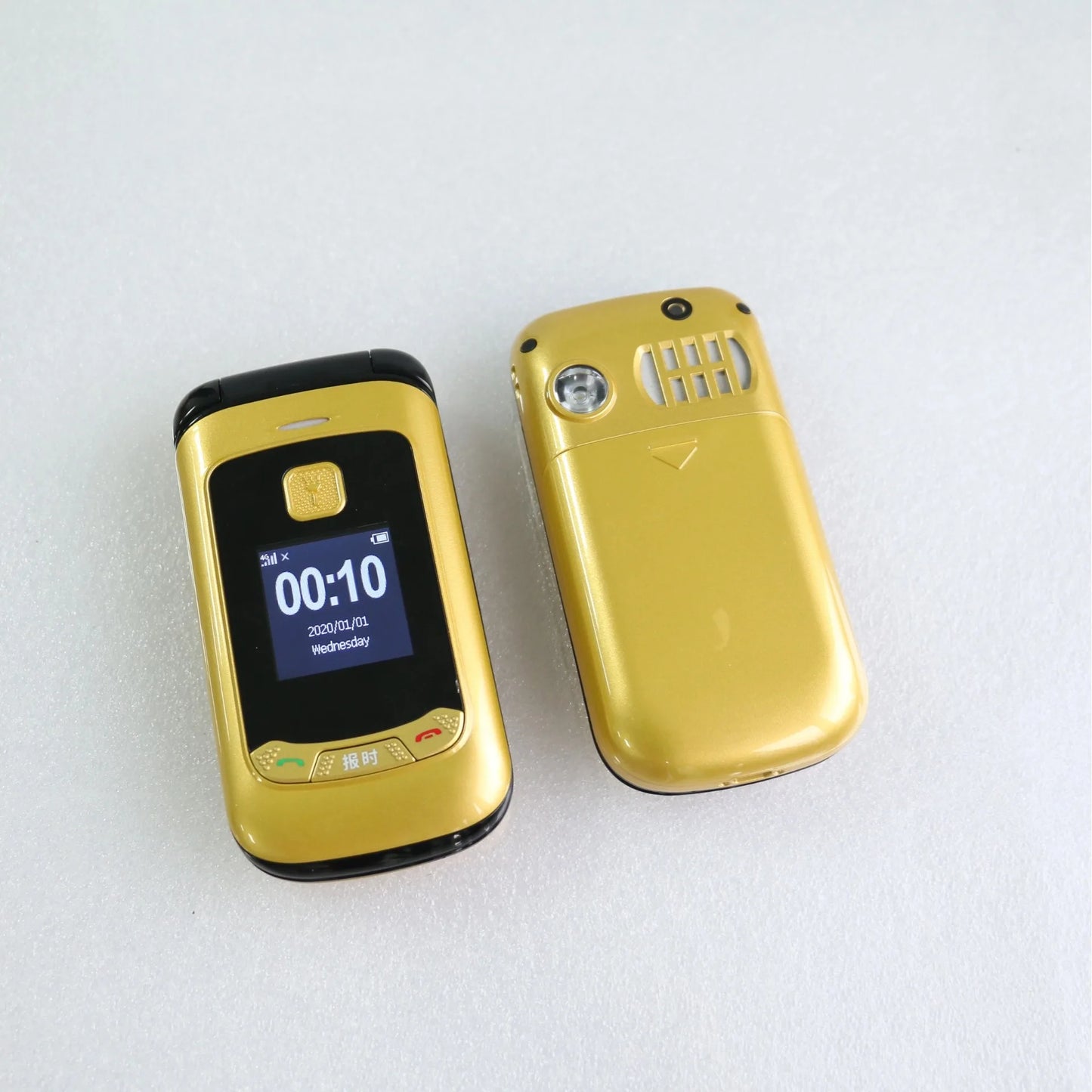 Affordable Retro Flip Cute Phone SOS Dial Speed Dial Big Button Dual Screen Loud Speaker Long Battery Clamshell Mini Size Mobile
