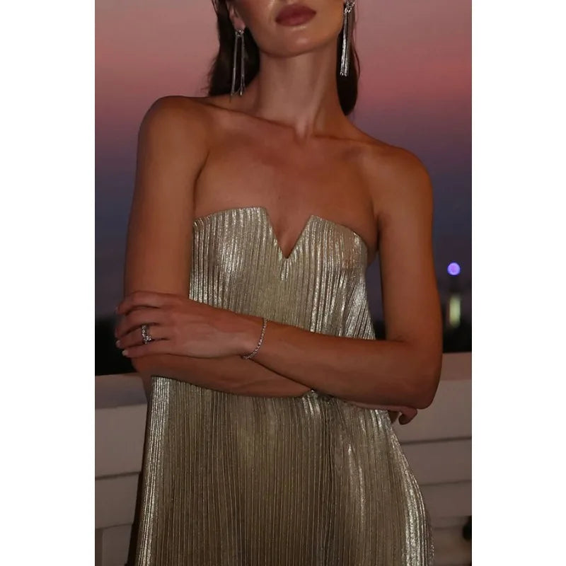 Luxurious Women Folds Party Cocktail Dress Elegant Off Shoulder Celebrity Guest Graduation Evening Floor Length Dress Prom Gown