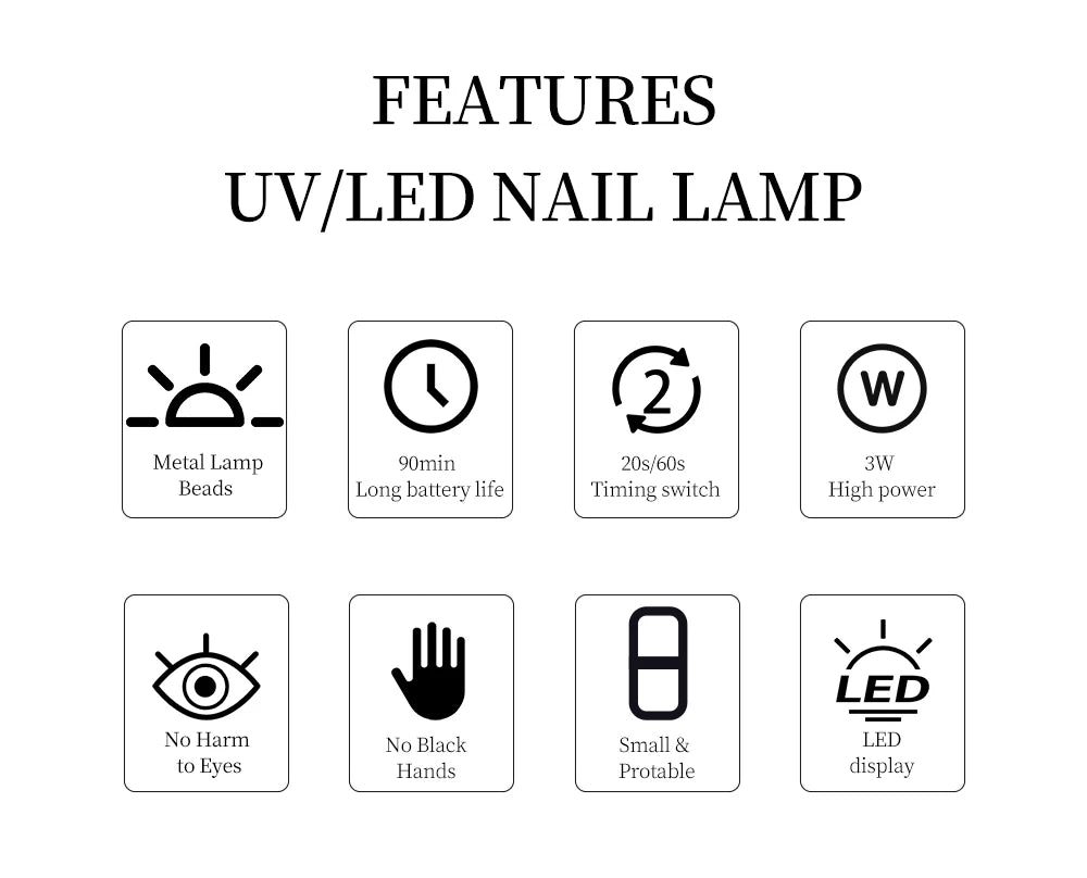 MAYCHAO 1PC Mini LED Light New Nail Dryer Machine For All Gel Nails Flashlight Portability Nail Lamp Nail Art Tools