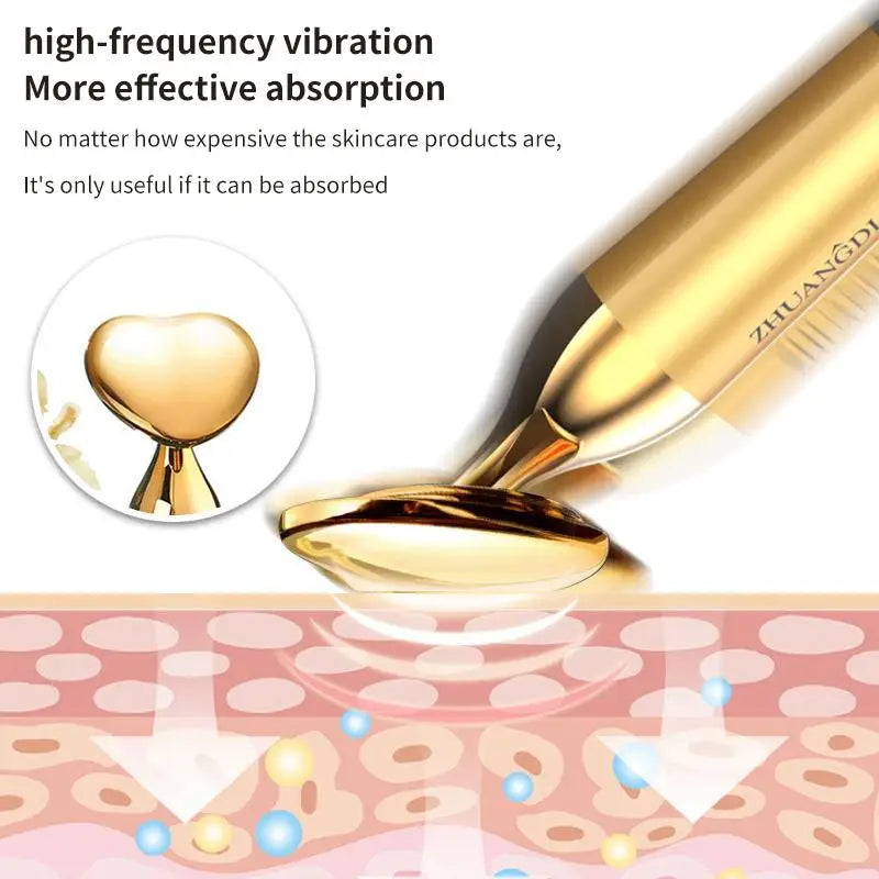 Electric Facial Beauty Devices Face Lifting Anti Wrinkle Facial Eye Massage With Face Cream Introducer Skin Rejuvenation