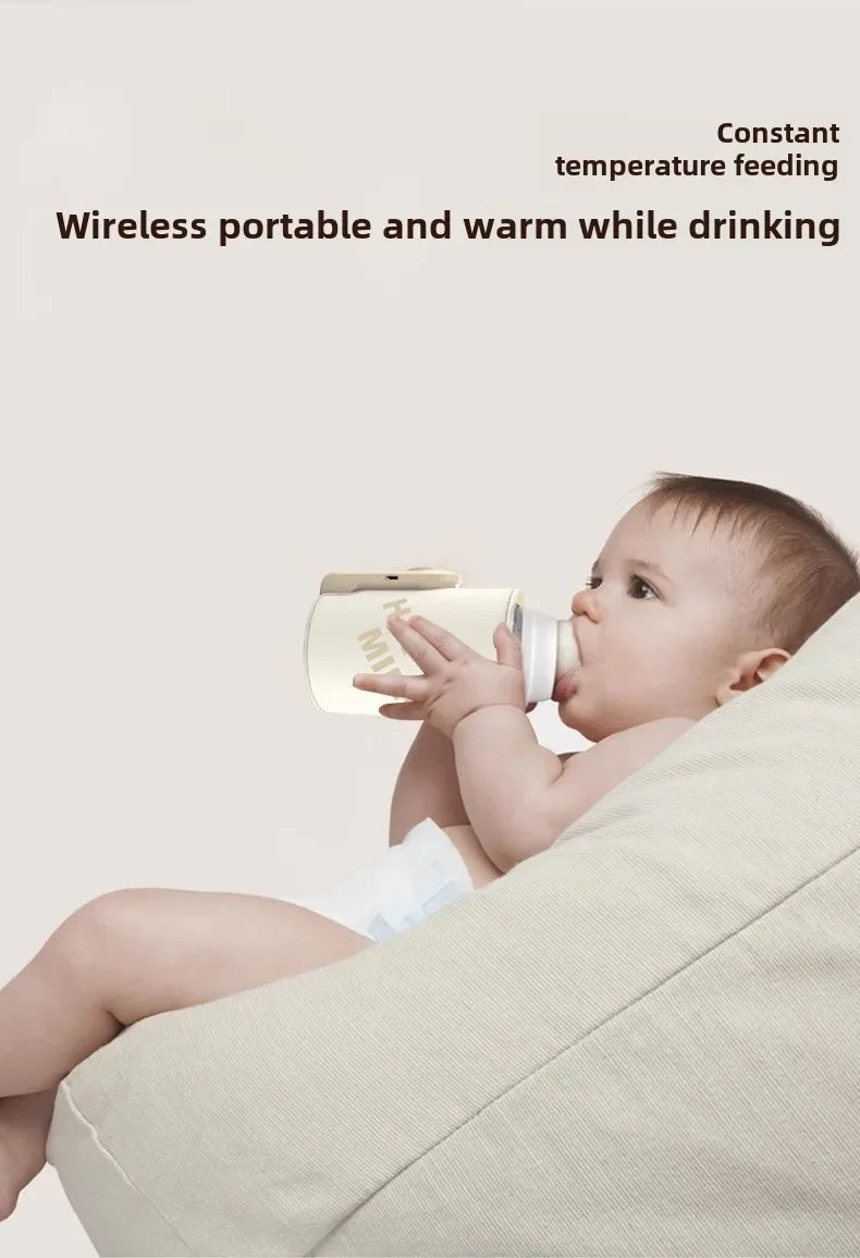 Multifunctional USB Baby Bottle Warmer with Smart Temperature Control Screen High Capacity Feeding Bottle Warmer for Newborns